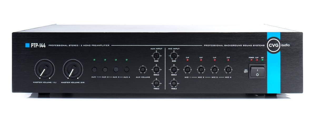 CVGaudio PTP-144	Профессиональный двухканальный предусилитель для систем фонового озвучивания и голо в магазине для музыкантов Рок-н-Ролл
