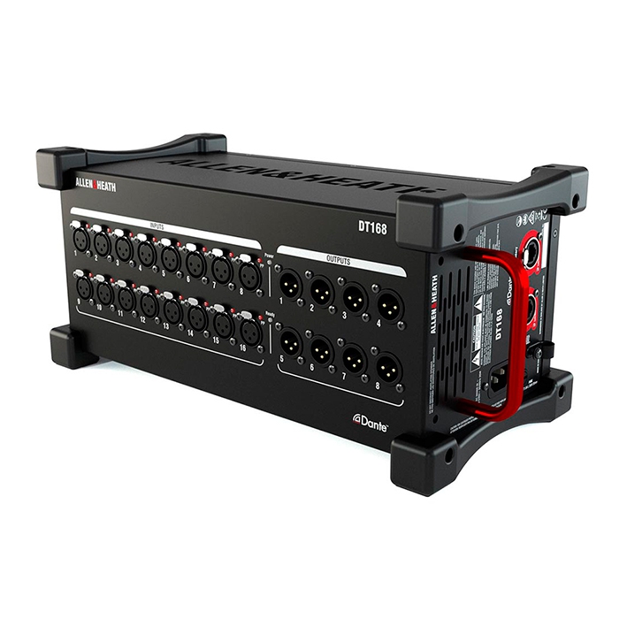 ALLEN&HEATH DLIVE-DT168 - Портативный Dante I/O экспандер ; 16 микр./лин. входов, 8 XLR выходов в магазине для музыкантов Рок-н-Ролл