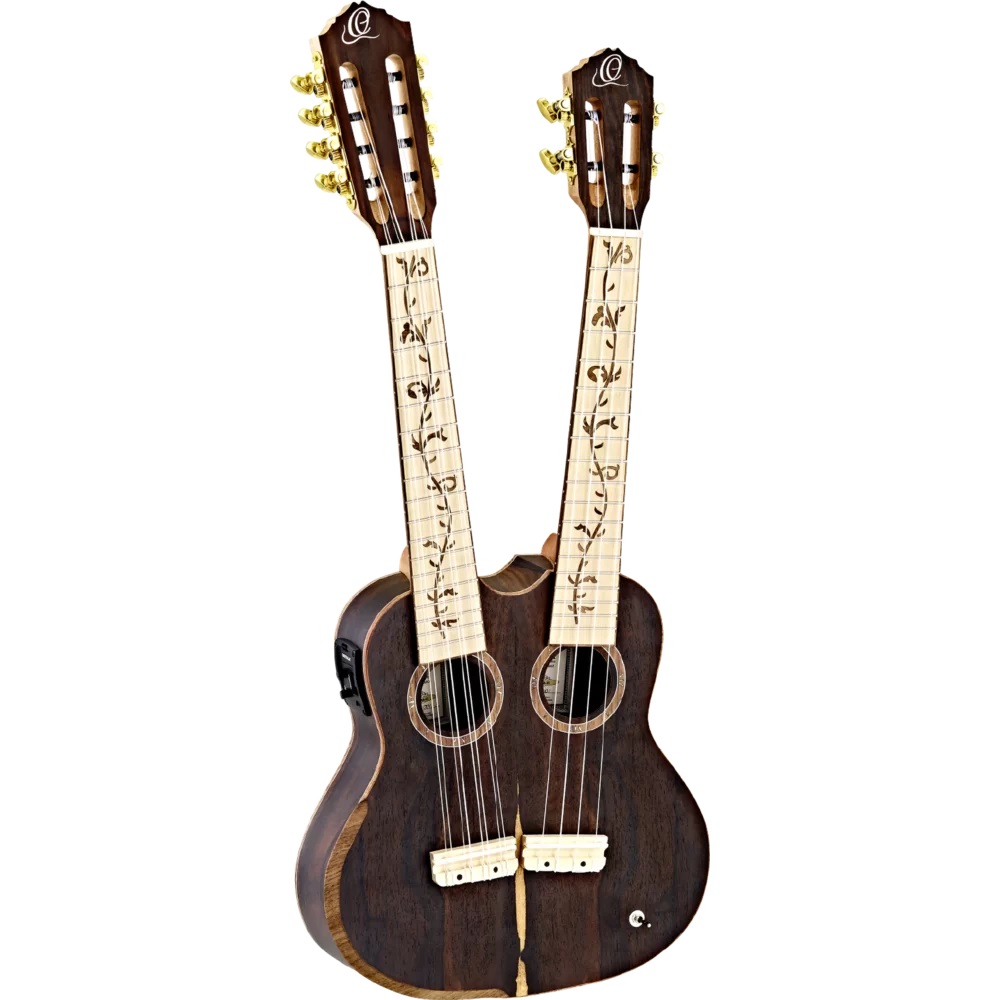 Ortega HYDRA-ZS Custom Built Series - Укулеле тенор, с двумя грифами 4/8 струн, со звукоснимателем в магазине для музыкантов Рок-н-Ролл