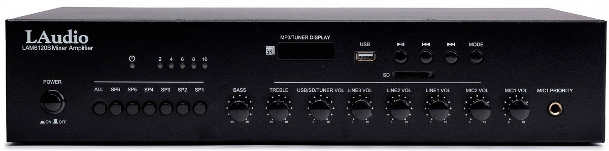 LAudio LAM6120UB - Усилитель мощности трансляционный, 120Вт в магазине для музыкантов Рок-н-Ролл