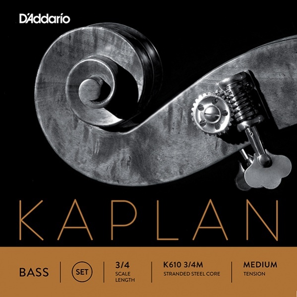 D'Addario K610-3/4M Kaplan - Комплект струн для контрабаса размером 3/4, среднее натяжение в магазине для музыкантов Рок-н-Ролл