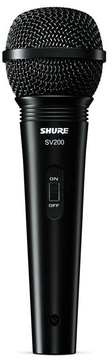 Shure SV200-A - Микрофон динамический вокальный с выключателем и кабелем (XLR-XLR), черный в магазине для музыкантов Рок-н-Ролл