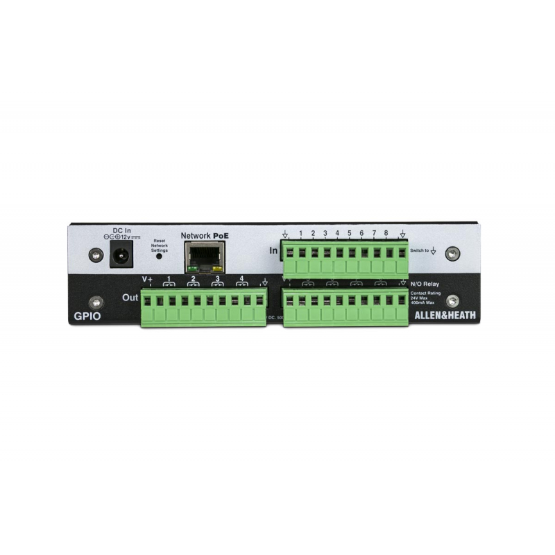 ALLEN&HEATH GPIO - GPIO интерфейс, PoE, 8 оптоизолированных входов, 8 выходов N/O в магазине для музыкантов Рок-н-Ролл