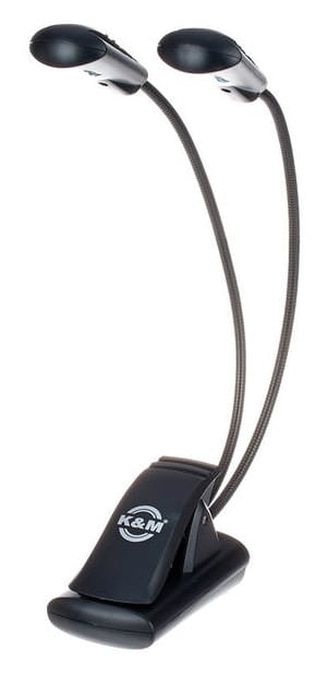 K&M 12243-000-55 - двойная подсветка для нот на прищепке в магазине для музыкантов Рок-н-Ролл