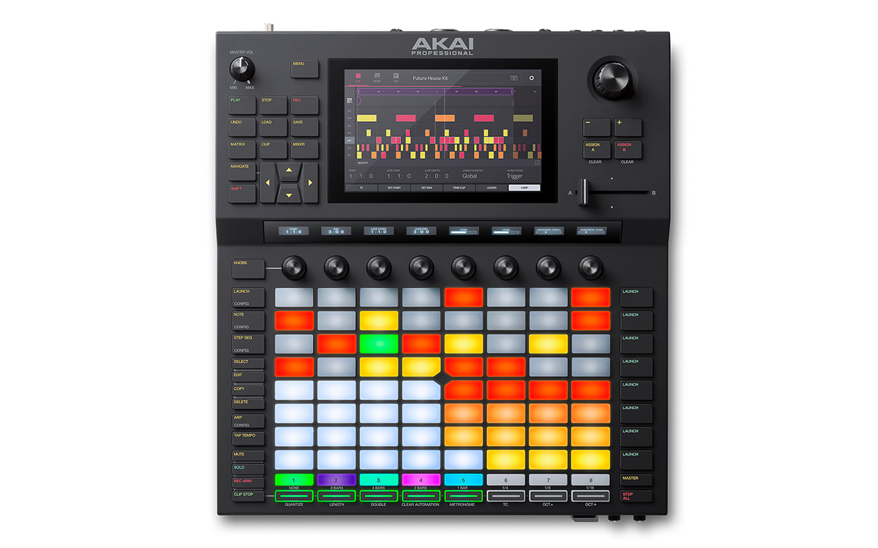 AKAI PRO FORCE грувбокс, 64 пэда, сенсорный дисплей, 8 ручек, 2 вх, 4 вых, MIDI вх/вых в магазине для музыкантов Рок-н-Ролл