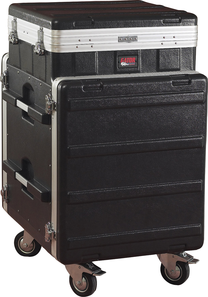 GATOR GRC-12X10PU - кейс,пластик,черный,12U верх, 10U фронт, компактный, откидная крышка в магазине для музыкантов Рок-н-Ролл