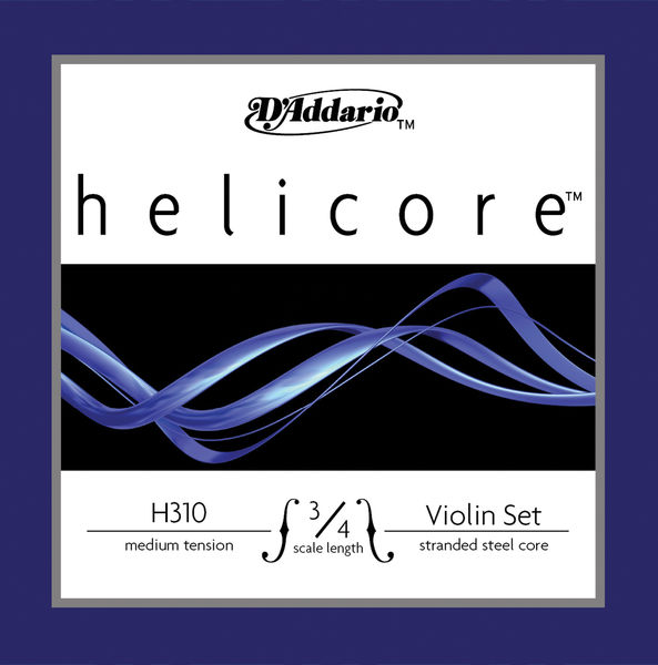 D'Addario H310-3/4M Helicore - Комплект струн для скрипки размером 3/4, среднее натяжение в магазине для музыкантов Рок-н-Ролл