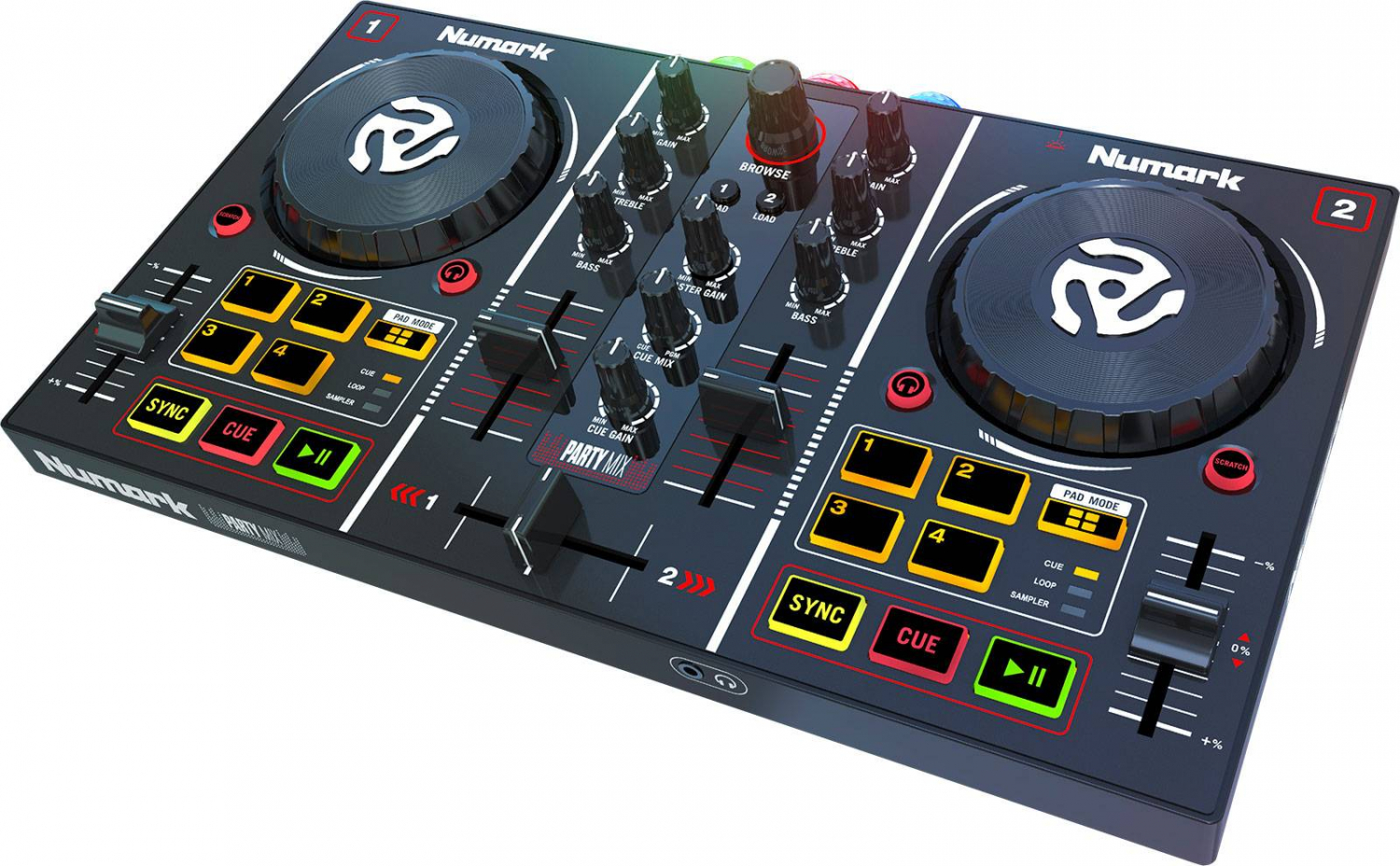 NUMARK PARTYMIX -  DJ-контроллер в комплекте ПО VIRTUAL DJ в магазине для музыкантов Рок-н-Ролл