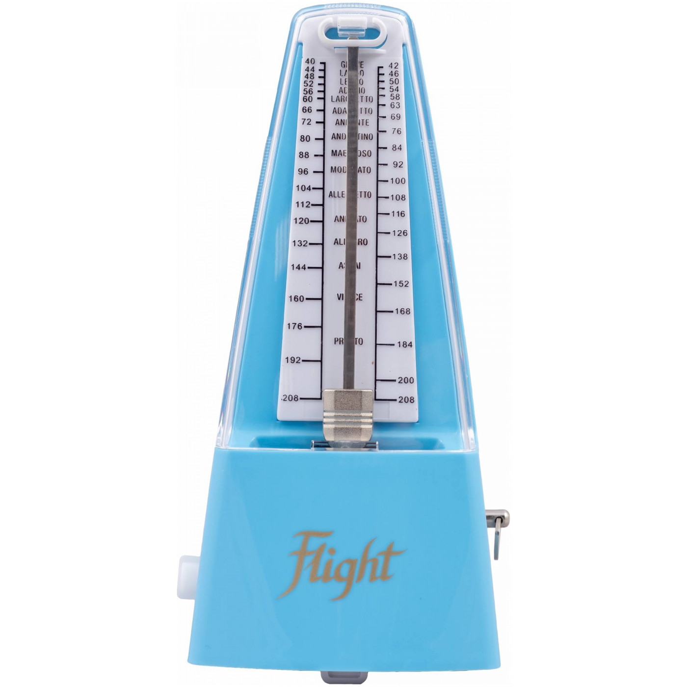 FLIGHT FMM-10 LIGHTBLUE - метроном механический, цвет голубой в магазине для музыкантов Рок-н-Ролл