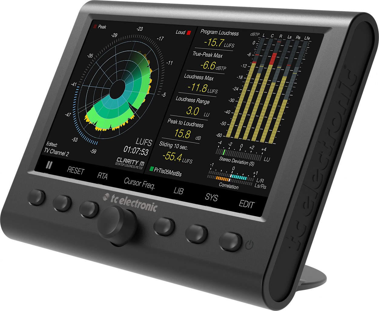 TC electronic Clarity M - ЖК-монитор Стерео и 5.1 измеритель громкости, 7" дисплей высокого разреш. в магазине для музыкантов Рок-н-Ролл