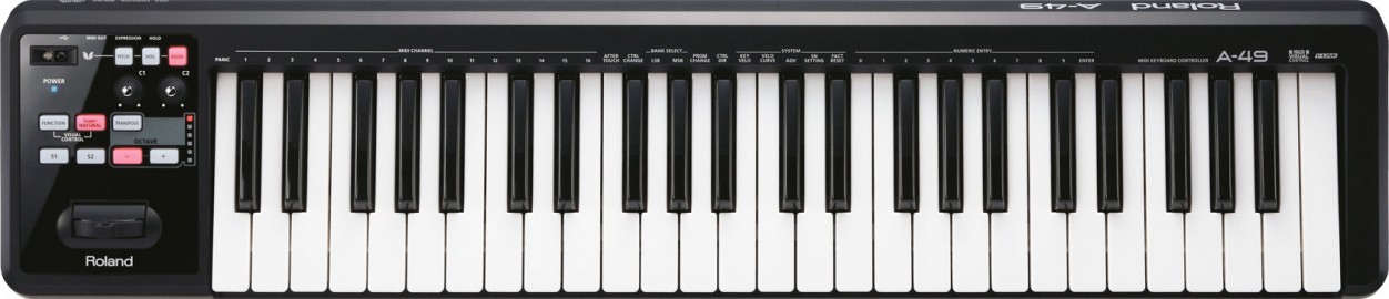 Roland A49-BK - миди клавиатура с послекасанием в магазине для музыкантов Рок-н-Ролл