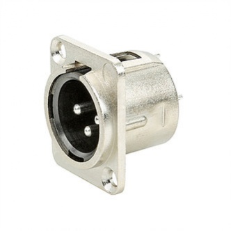 Shnoor S3MDX - Разъём XLR папа панельный 3 pin, размер D в магазине для музыкантов Рок-н-Ролл