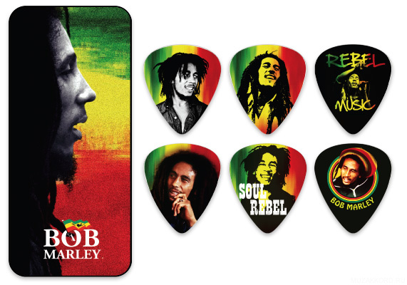 Dunlop BOB-PT Bob Marley Rasta - Медиаторы 6шт, в коробочке в магазине для музыкантов Рок-н-Ролл