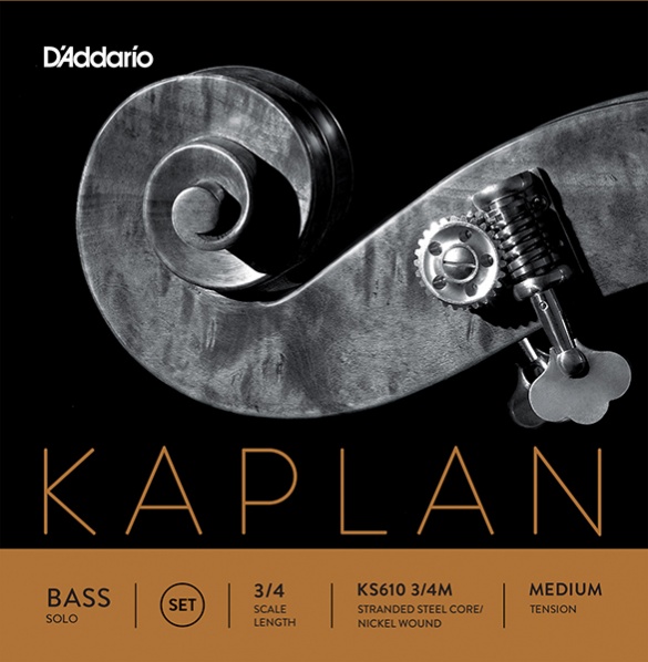 D'Addario KS610-3/4M Kaplan Solo - Комплект струн для контрабаса размером 3/4, среднее натяжение в магазине для музыкантов Рок-н-Ролл
