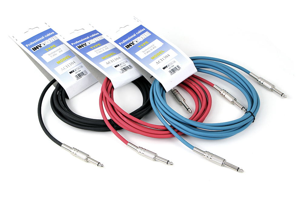 Invotone ACI1304BK - инструментальный кабель, mono jack 6,3 <-> mono jack 6,3, длина 4 м в магазине для музыкантов Рок-н-Ролл
