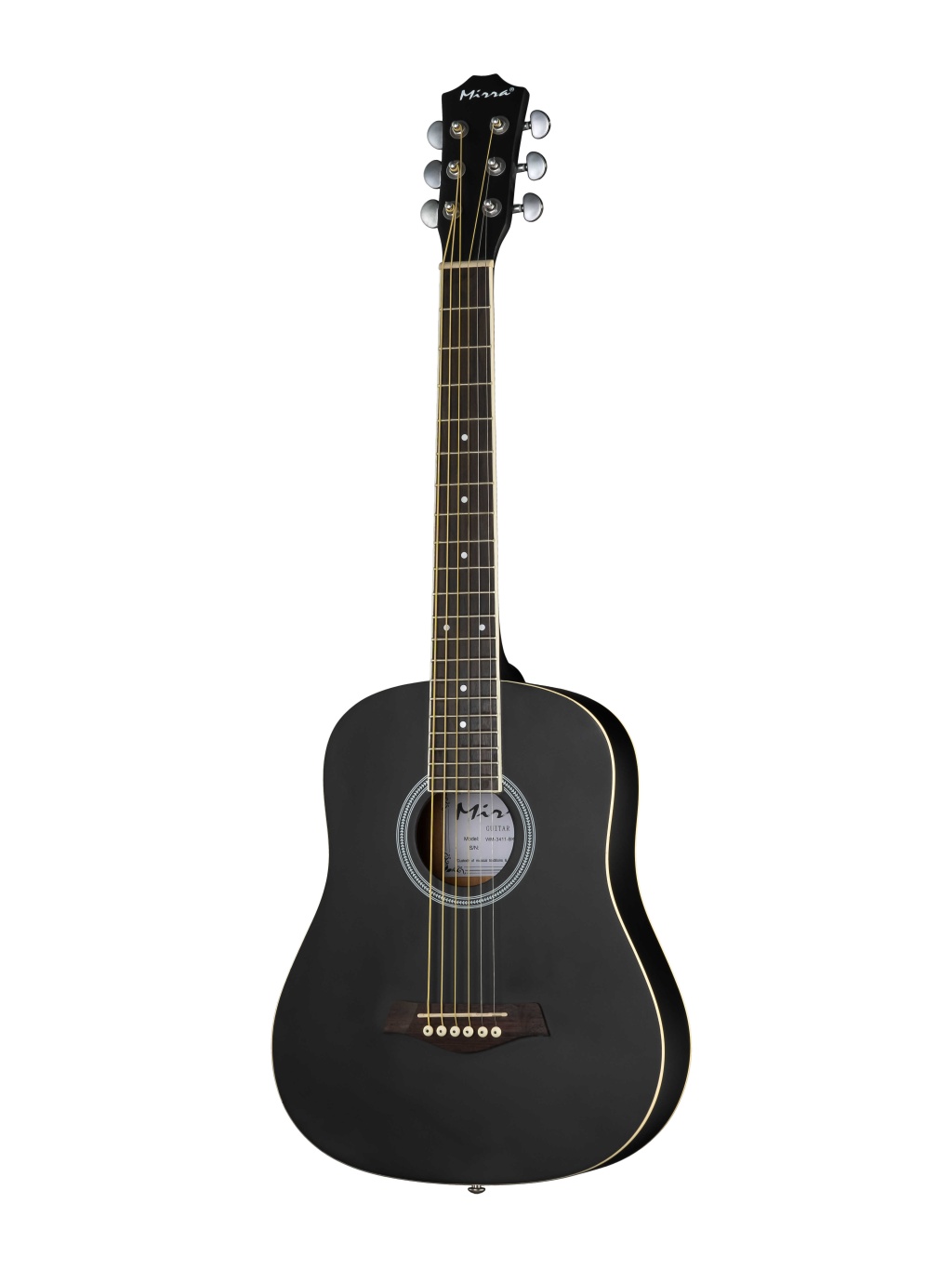 Mirra WM-3411-BK - Акустическая гитара 34", черная матовая в магазине для музыкантов Рок-н-Ролл