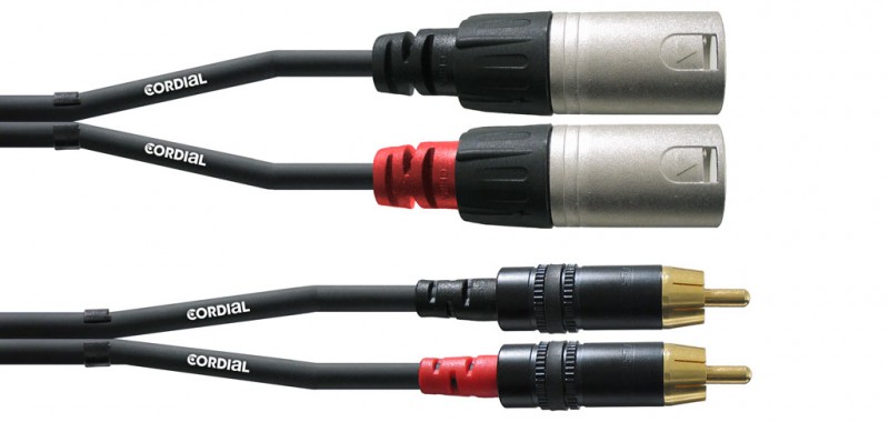 Cordial CFU 3 MC - Кабель 2RCA/2XLR male, 3,0 м, черный в магазине для музыкантов Рок-н-Ролл