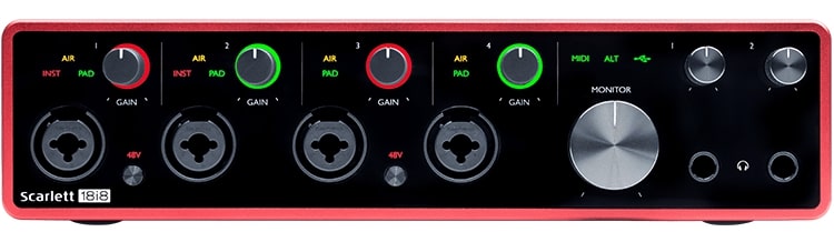 FOCUSRITE Scarlett 18i8 3rd Gen - Аудио интерфейс USB, 18 входов/8 выходов в магазине для музыкантов Рок-н-Ролл
