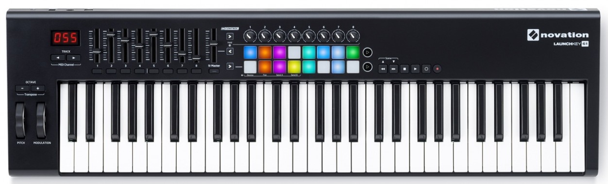 Novation Launchkey 61 MK2 - миди-клавиатура с полноцветными пэдами в магазине для музыкантов Рок-н-Ролл