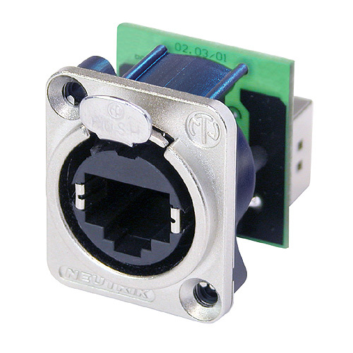 Neutrik NE8FDP - панельный двухсторонний разъем RJ45 в магазине для музыкантов Рок-н-Ролл