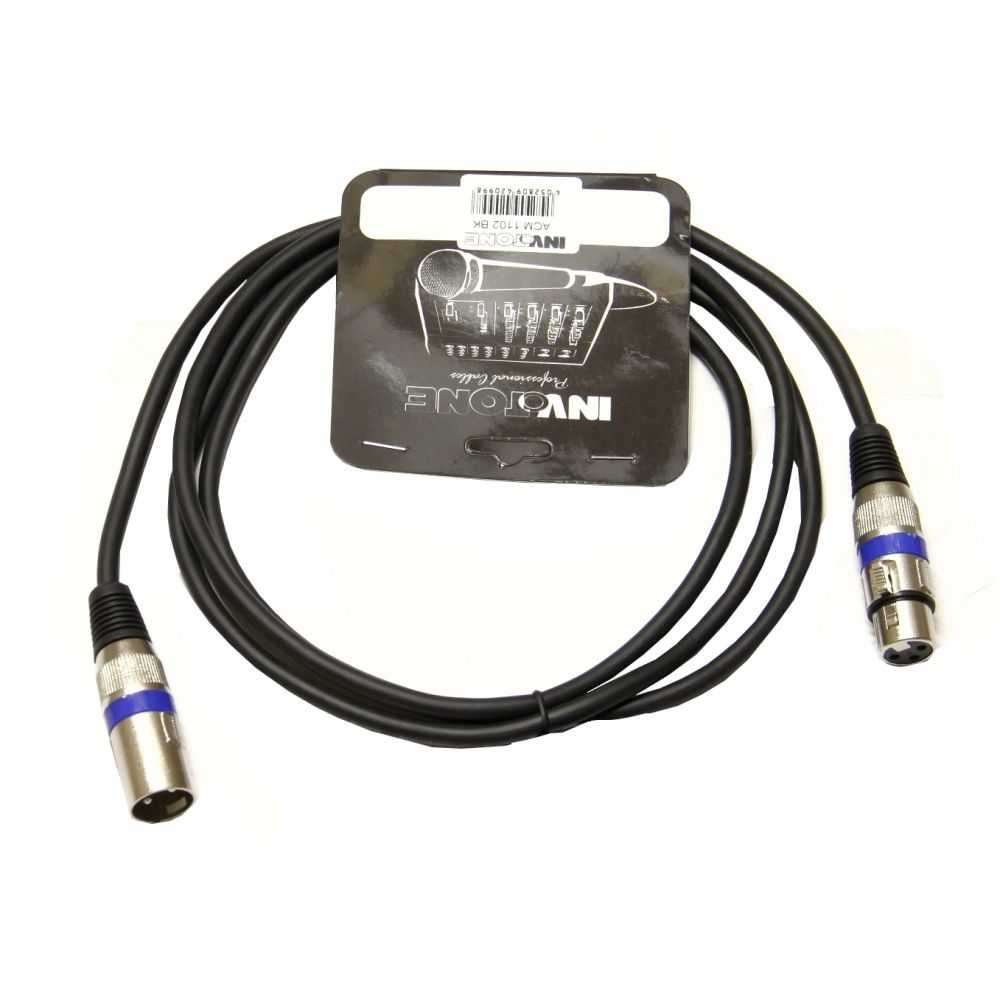 Invotone ACM1102BK - Микрофонный кабель,  XLR <-> XLR длина 2 м в магазине для музыкантов Рок-н-Ролл