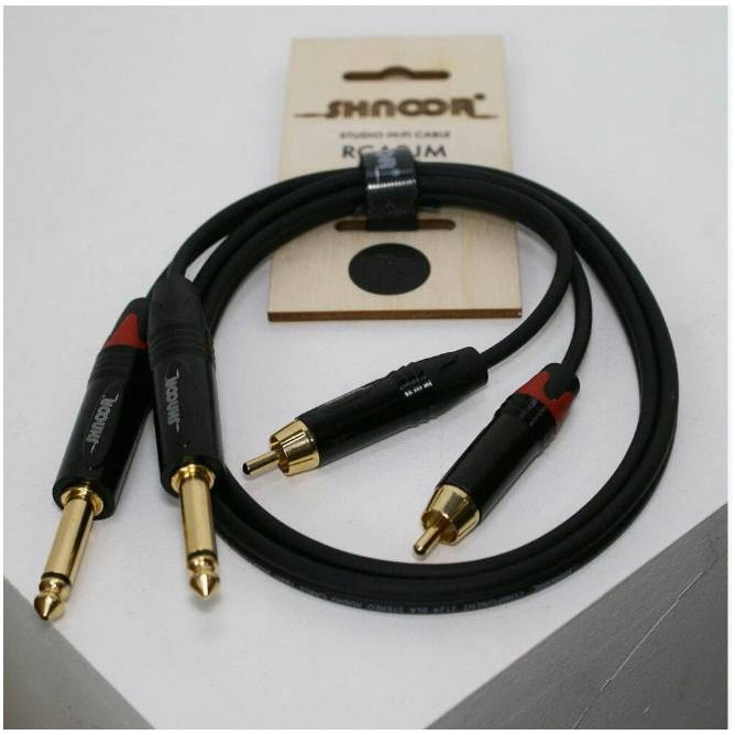 Shnoor RCA2JM-1,5m - компонентный кабель 2RCA - 2Jack моно с литым корпусом, позолоченные контакты в магазине для музыкантов Рок-н-Ролл