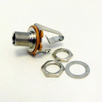 Hosco H-OJ-65 - Разъем джек, моно,длинный, для установки сквозь корпус гитары в магазине для музыкантов Рок-н-Ролл