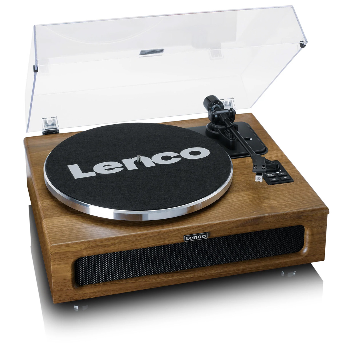 Lenco LS-410 WALNUT - Виниловый проигрыватель с 4 встроенными динамиками в магазине для музыкантов Рок-н-Ролл