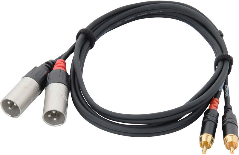 Cordial CFU 1.5 MC - кабель 1.5 m XLR male/RCA  комплект 2 шт. в магазине для музыкантов Рок-н-Ролл