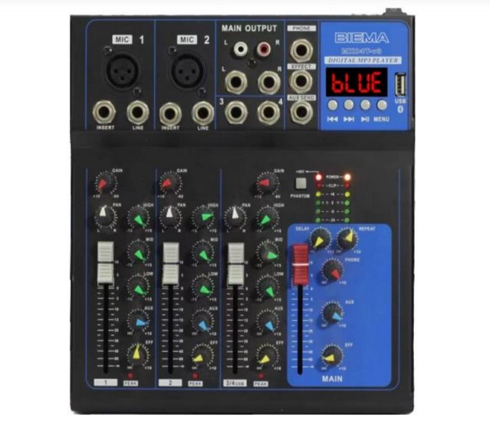 Biema MX04T-V3 - Микшерный пульт, 4 канала в магазине для музыкантов Рок-н-Ролл