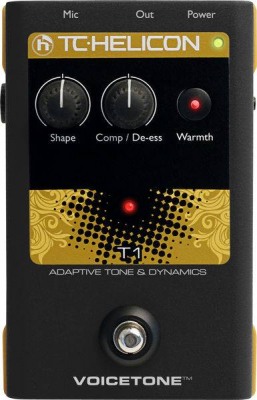 TC Helicon VoiceTone T1 - напольная вокальная педаль эффектов: компрессия, де-эссер, эквализация в магазине для музыкантов Рок-н-Ролл