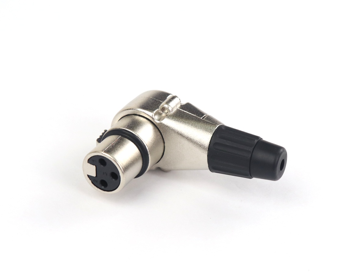 AuraSonics X3FR - кабельный разъем угловой 3-контактный XLR female, посеребренные контакты, никель в магазине для музыкантов Рок-н-Ролл