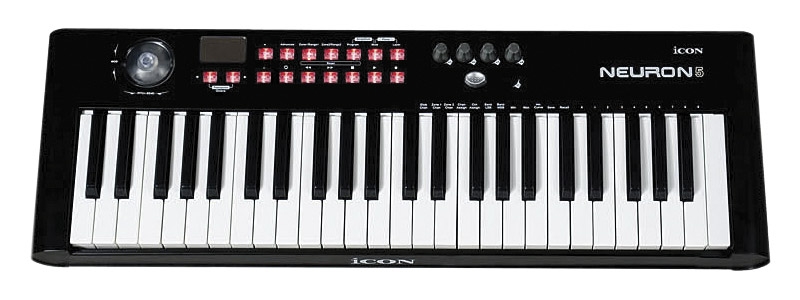 Icon Neuron 5 Black - MIDI-клавиатура USB фортепианного типа, 49 клавиш, 14 кнопок с MIDI функциями в магазине для музыкантов Рок-н-Ролл
