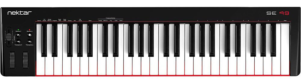 Nektar SE49 - USB MIDI клавиатура, 49 клавиш, четырех октавная, Bitwig 8 track, вес 2,2 кг в магазине для музыкантов Рок-н-Ролл