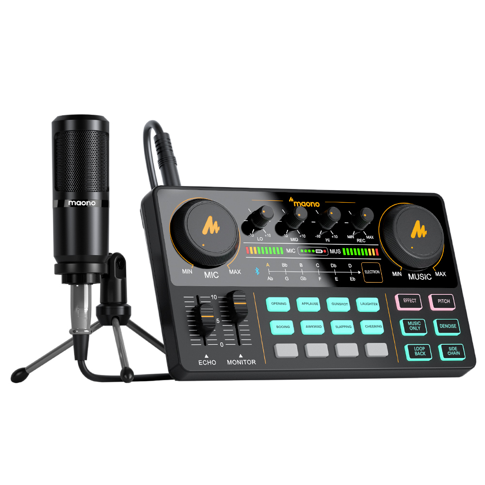Maono AU-AM200 S1 - цифровая студия для интернет-вещания и Podcast вход 2 мик. канала, 1 стерео в магазине для музыкантов Рок-н-Ролл