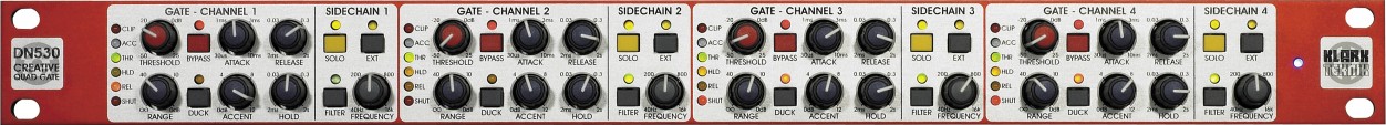 KLARK TEKNIK DN530 - 4-х канальный гейт, регулятор Accent, система управления порогом iTS в магазине для музыкантов Рок-н-Ролл