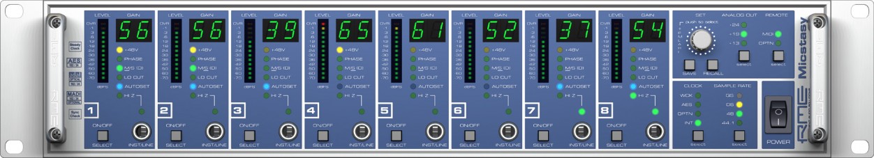 RME Micstasy - 8 канальный микрофонный и линейный/инструментальный предусилитель, управляемый в магазине для музыкантов Рок-н-Ролл