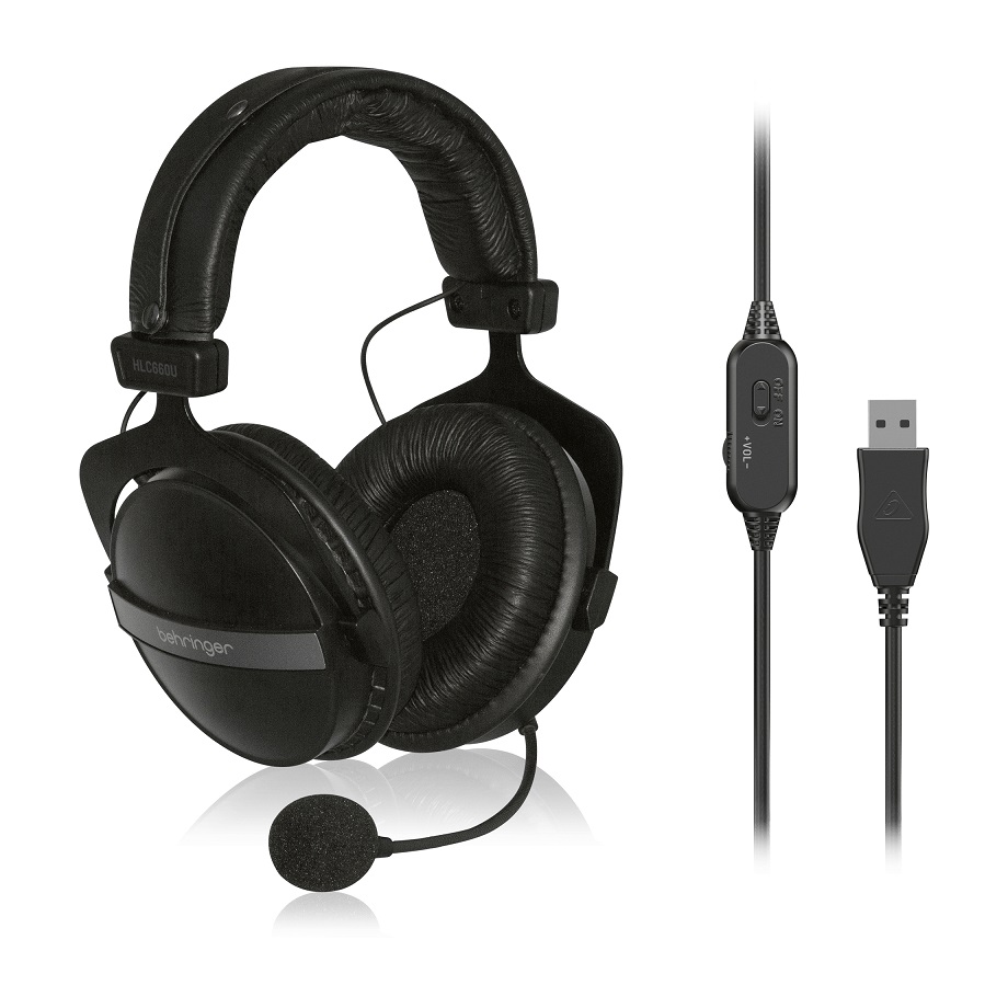 Behringer HLC660U - USB стереонаушники со встроенным микрофоном, 20 Гц - 20 кГц, 32 Ом, USB Type A в магазине для музыкантов Рок-н-Ролл
