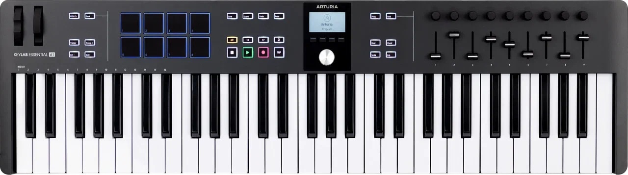 Arturia KeyLab Essential 61 mk3 Black - 61 клавишная MIDI клавиатура в магазине для музыкантов Рок-н-Ролл