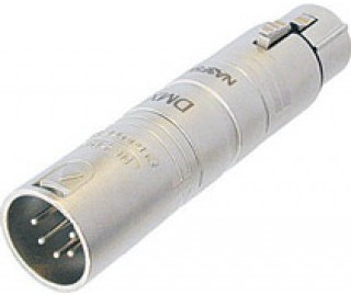 Neutrik NA3F5M - адаптер-переходник, 5контактный XLR Male «папа» <-> 3контактный XLR Female «мама» в магазине для музыкантов Рок-н-Ролл
