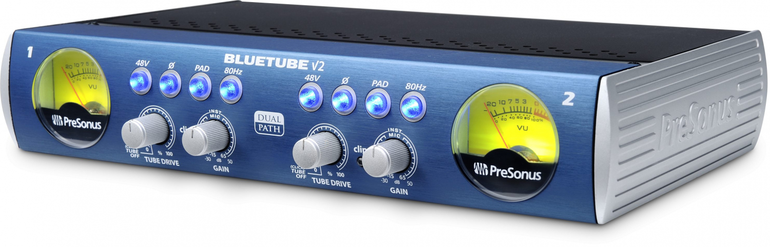 PreSonus BlueTube DP V2 - ламповый 2-канальный мик/инструментальный предусилитель  в магазине для музыкантов Рок-н-Ролл