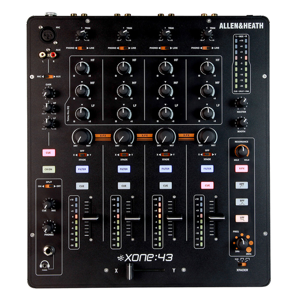 Allen&Heath XONE:43 - Клубный DJ микшер, 4 стерео канала, 2 выхода микса в магазине для музыкантов Рок-н-Ролл