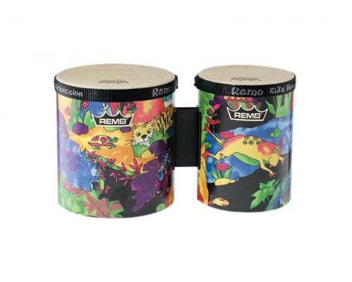 Remo KD-5400-01 - бонго, диаметр 5"/ 6", глубина 6,5", цвет Rain Forest в магазине для музыкантов Рок-н-Ролл