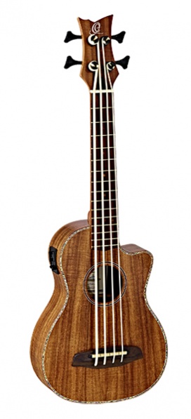 Ortega CAIMAN-BS-GB Lizard Series - Укулеле бас со звукоснимателем, с ладами, с вырезом, с чехлом в магазине для музыкантов Рок-н-Ролл