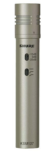 Shure KSM137/SL - Студийный конденсаторный инструментальный микрофон с кейсом в магазине для музыкантов Рок-н-Ролл