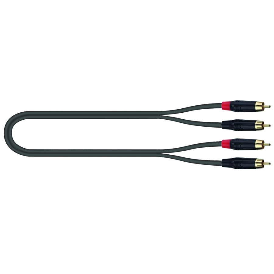 QUIK LOK JUST 4RCA 2 - компонентный кабель, металлические разъёмы 2 RCA Male - 2 RCA Male (тюльпаны) в магазине для музыкантов Рок-н-Ролл