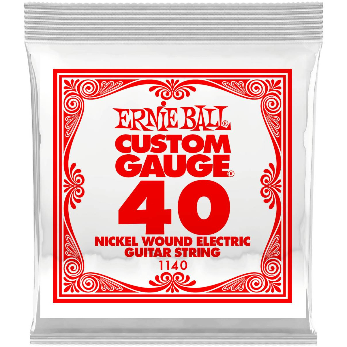 Ernie Ball 1140 - одиночная струна для электрогитары. Сталь, обмотка никель, калибр .040 в магазине для музыкантов Рок-н-Ролл