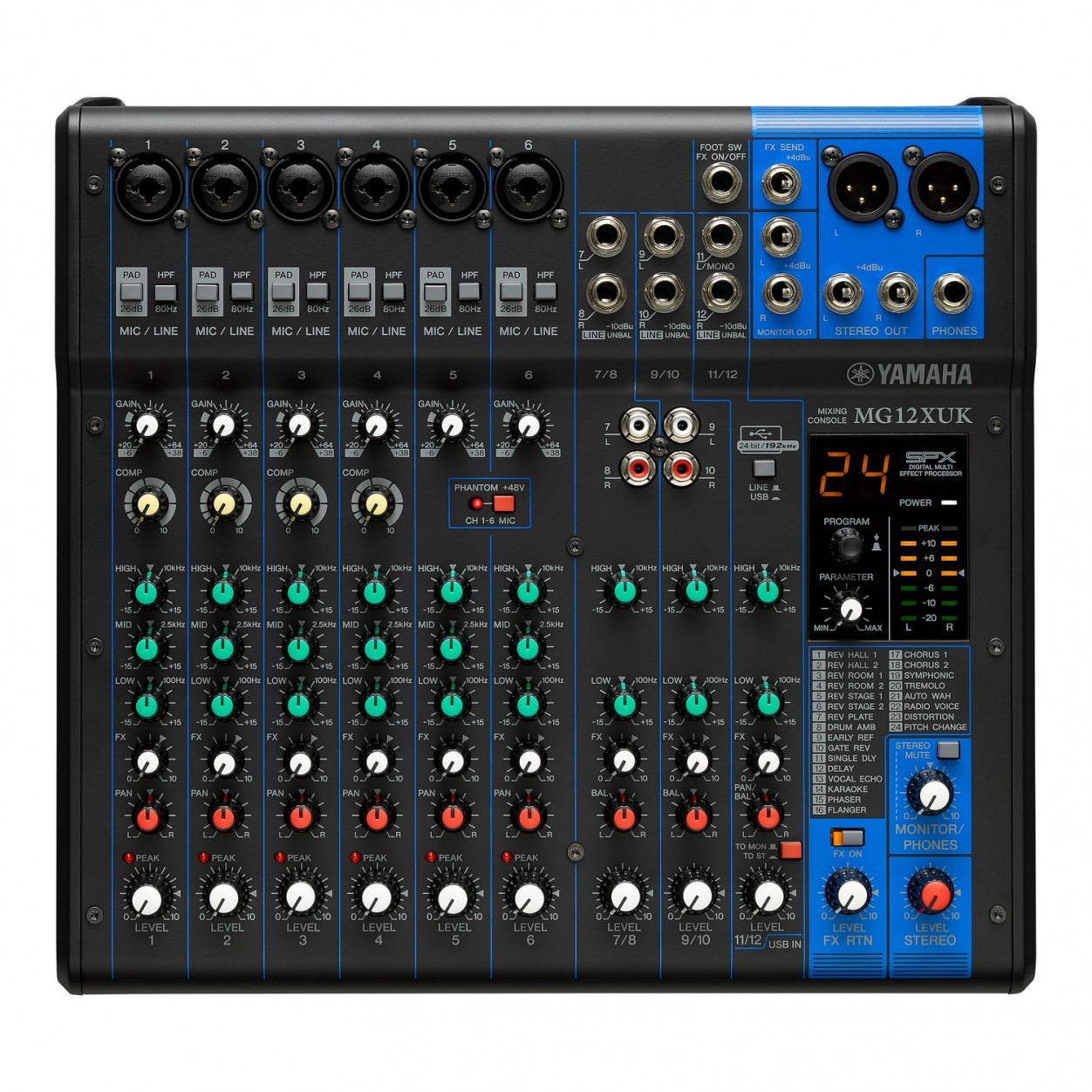 Yamaha MG12XUK - микшерный пульт  в магазине для музыкантов Рок-н-Ролл