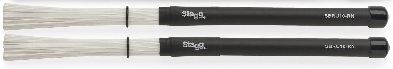 STAGG SBRU10-RN - Барабанные нейлоновые щетки с черными резиновыми ручками в магазине для музыкантов Рок-н-Ролл