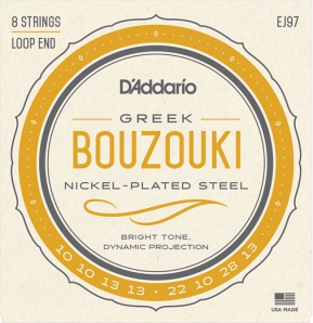 D'Addario EJ97 - Комплект струн для греческого бузуки, никелированные, 10-28 в магазине для музыкантов Рок-н-Ролл